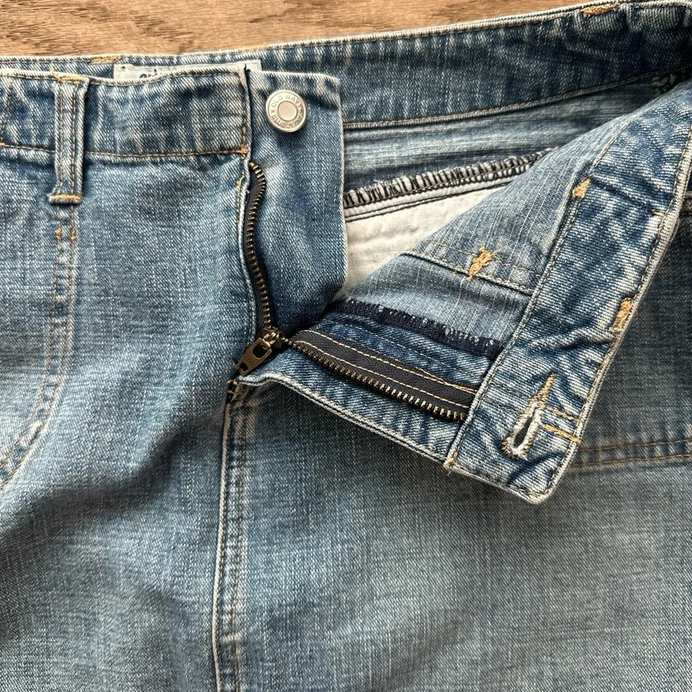 Old Navy Vintage 2000s Jean Skirt‎ 4 Blue Denim Mini Front Pockets Y2K Casual